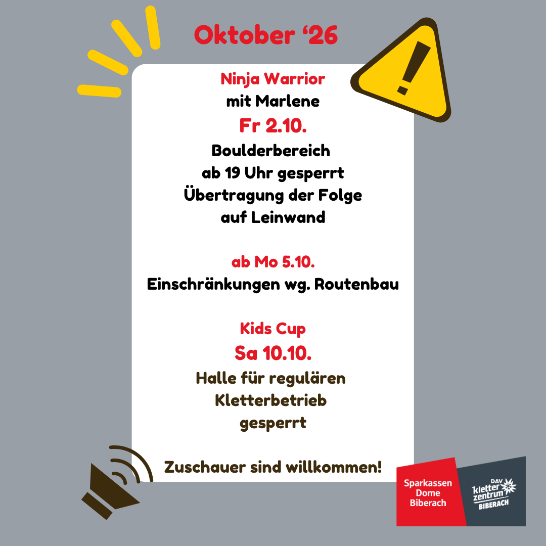 Öffnungseinschränkungen im Oktober