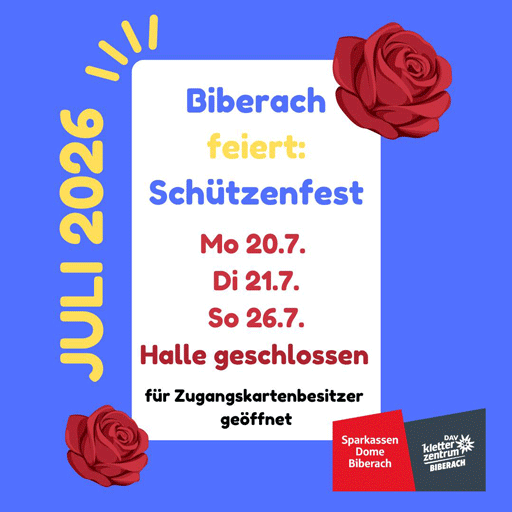 Öffnungszeiten während Schützen