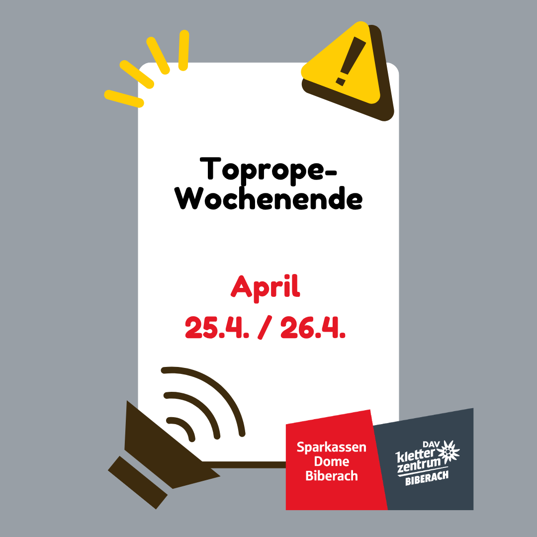 Toprope-Wochenende in Q4/25